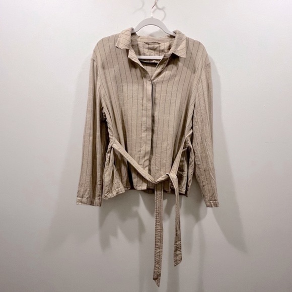 LATTELIER Linen Blend Blazer Jacket - Picture 4 of 10